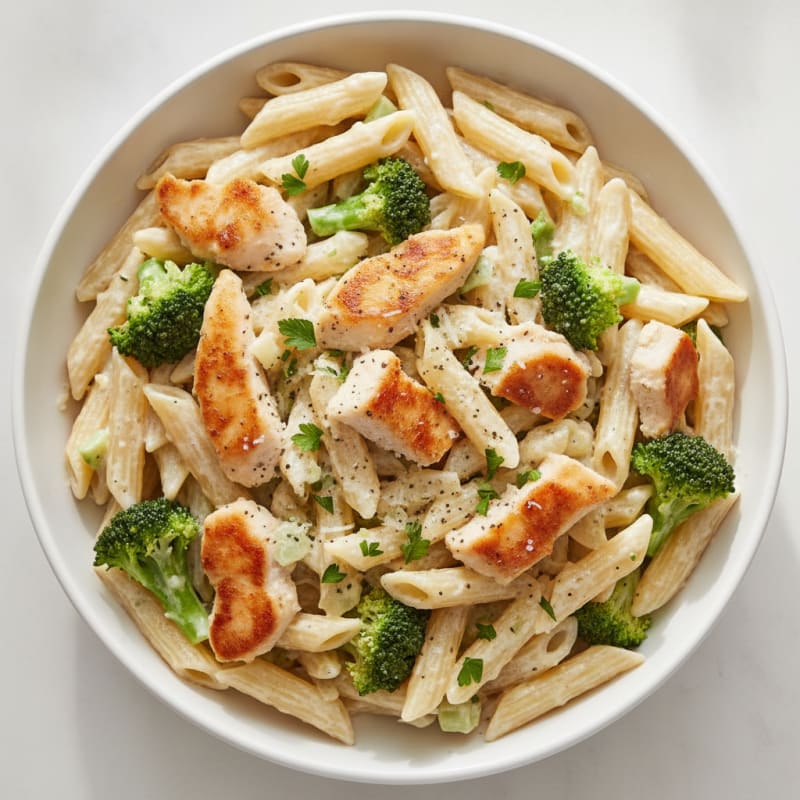 Clean-Eating Chicken Alfredo Pasta
