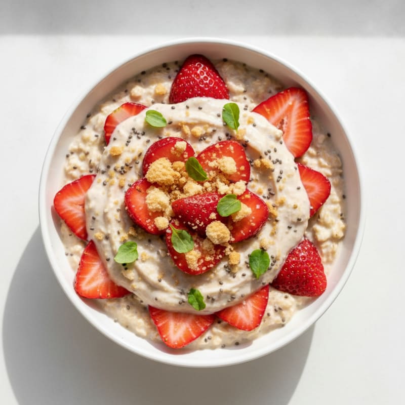 Strawberry Shortcake Overnight Oats