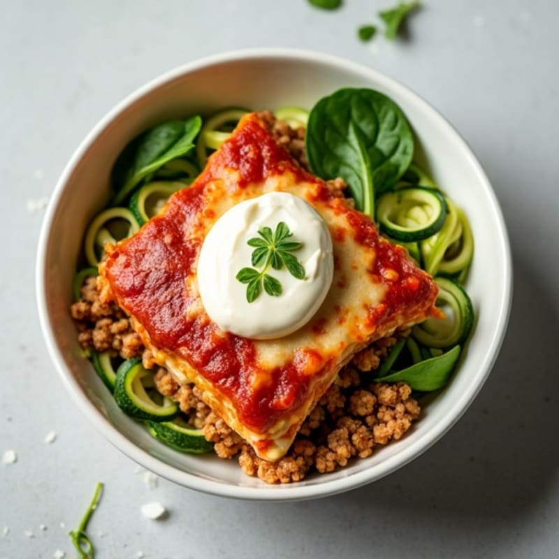 Hearty Lean Ground Turkey Lasagna Bowl