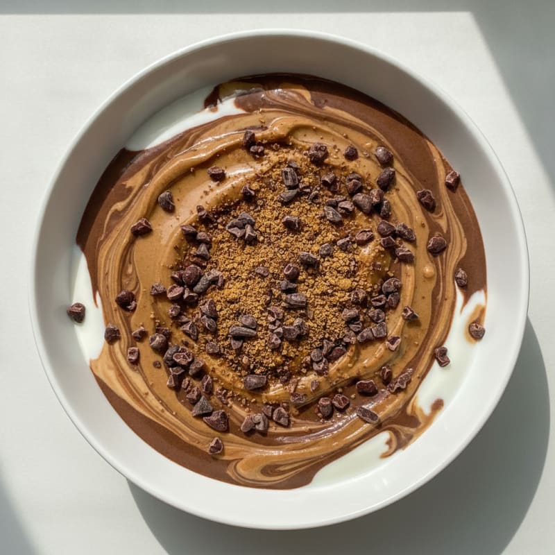 Creamy Greek Yogurt with Chocolate Protein and Almond Butter