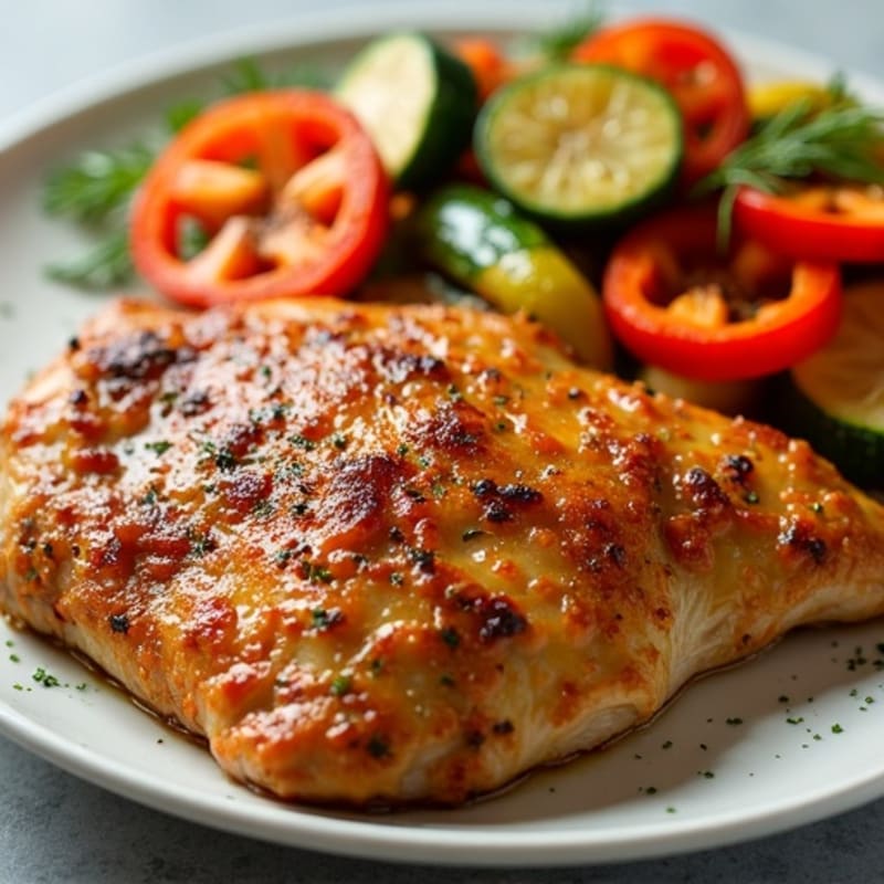 Crispy Sheet Pan Chicken with Roasted Rainbow Vegetables