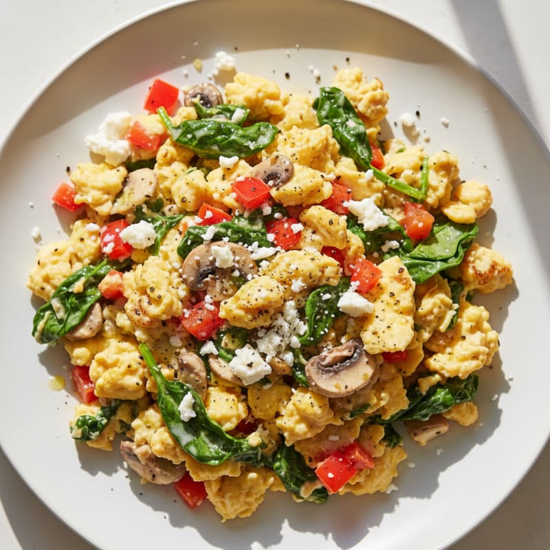 Creamy Garden Vegetable Scramble