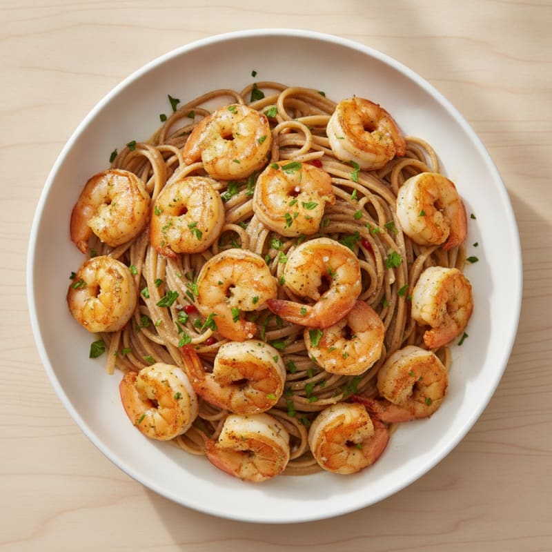 Garlic Herb Shrimp Scampi with Linguine