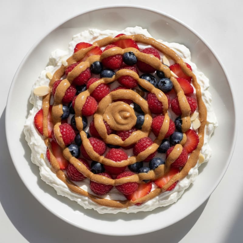 Silky Greek Yogurt Protein Bowl with Mixed Berries and Almond Butter