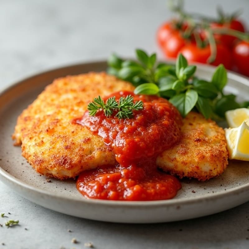 Crispy Baked Chicken Cutlets with Fresh Marinara