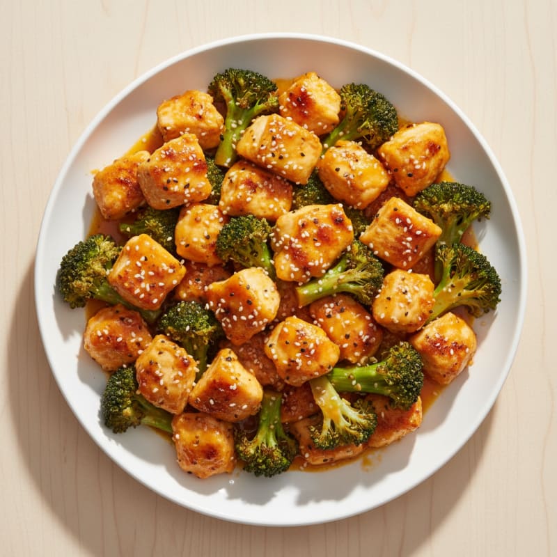 Baked Orange Chicken with Broccoli