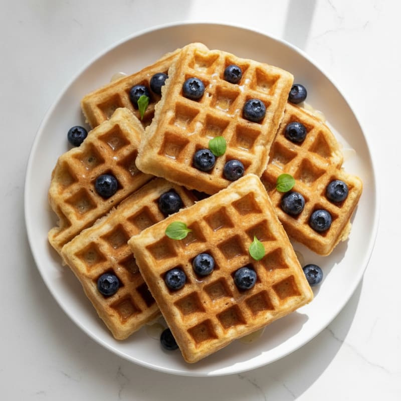Fluffy Berry Buttermilk Waffles