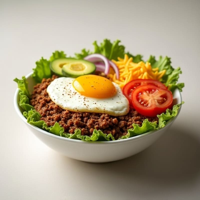 Protein-Packed Lean Ground Beef Big Mac Style Bowl