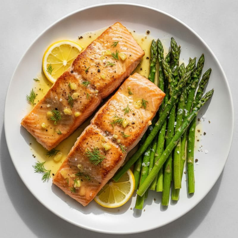 Lemon-Herb Salmon with Roasted Asparagus