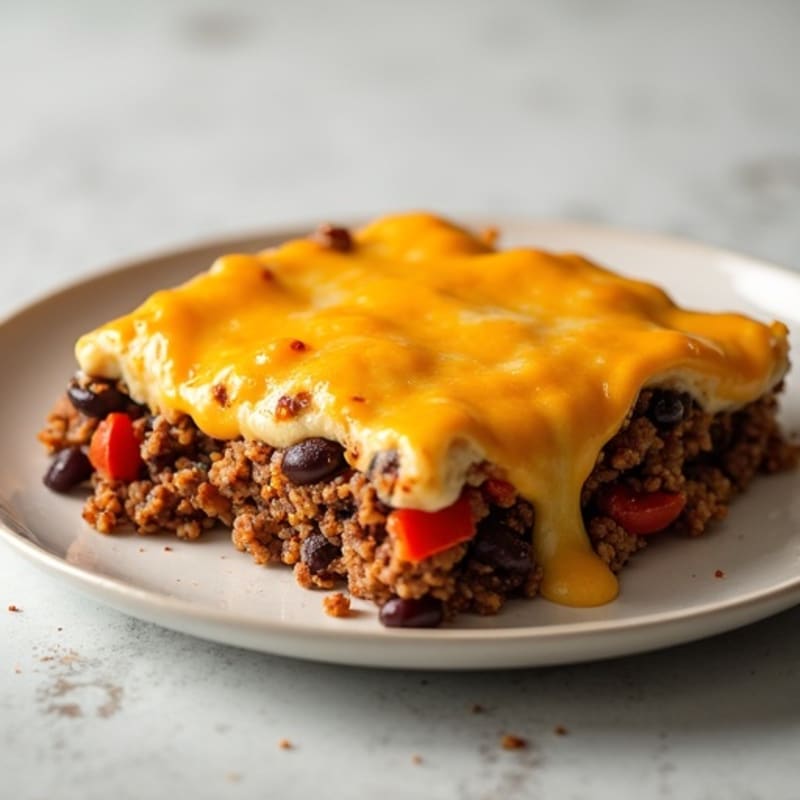 Lean Ground Beef and Black Bean Cheesy Bake