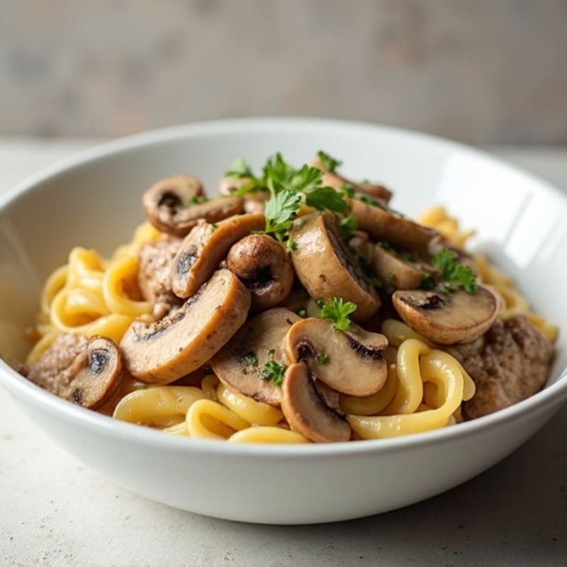 Creamy Lean Beef and Mushroom Strogonoff