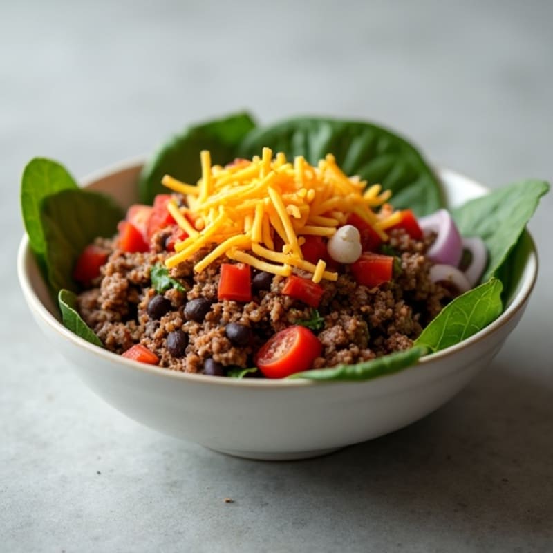 Loaded Lean Beef Burger Bowl
