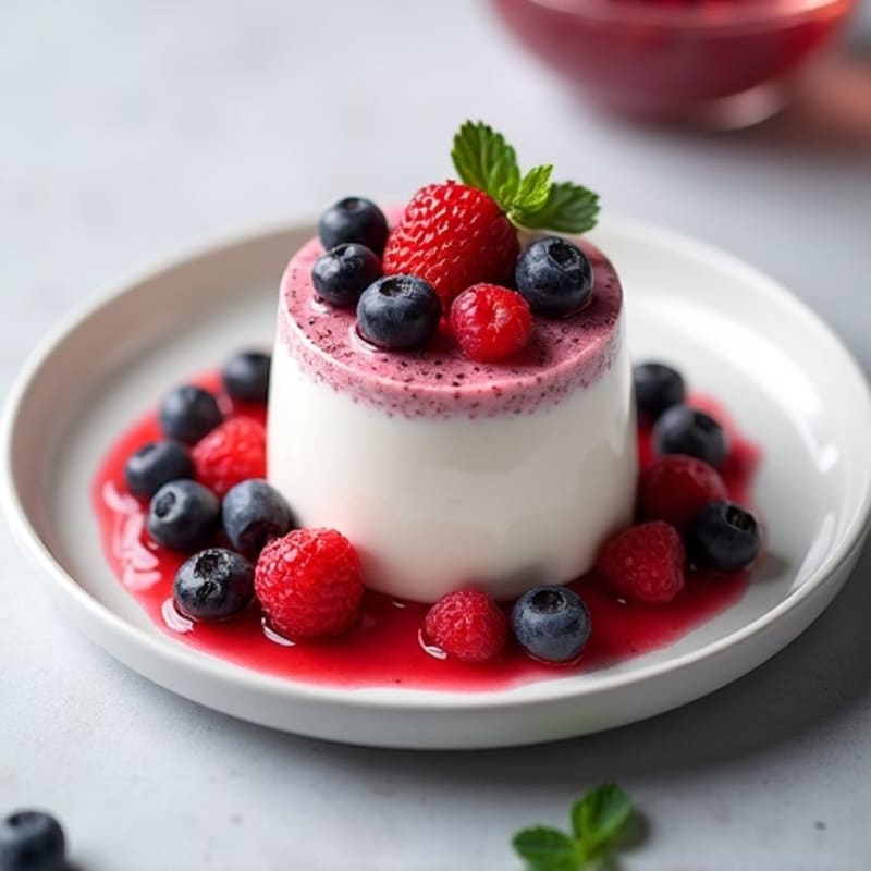 Silky Greek Yogurt Protein Mousse with Berries