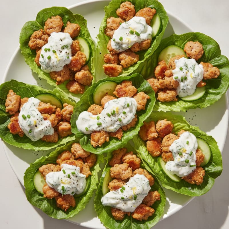Herby Greek Yogurt Chicken Sausage Wraps