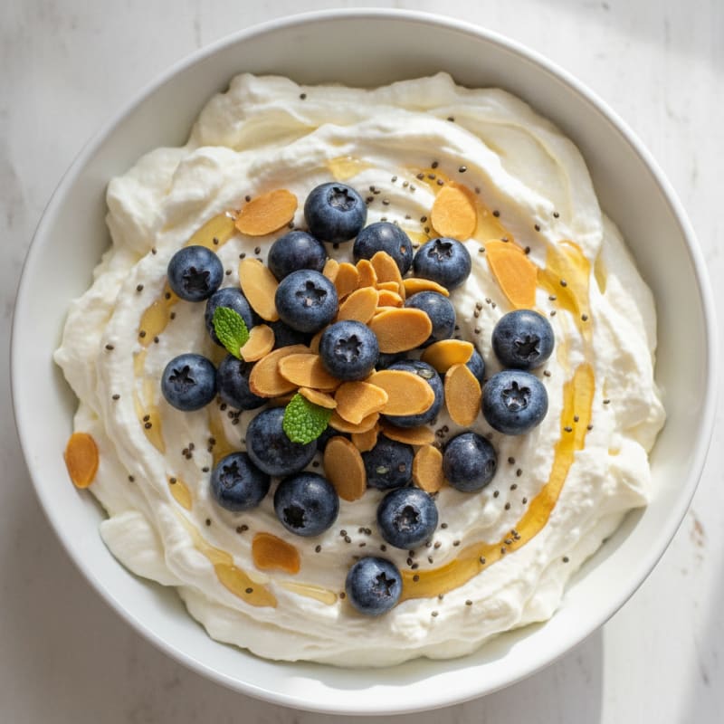 Silky Greek Yogurt Protein Pudding with Berries