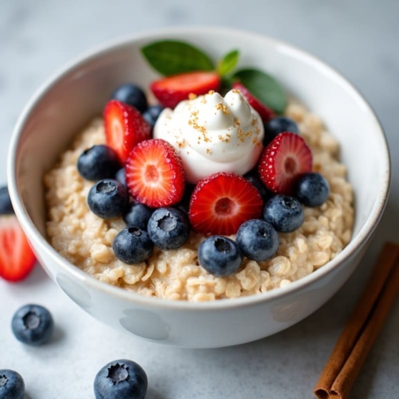 Creamy Protein Oatmeal with Fresh Berries