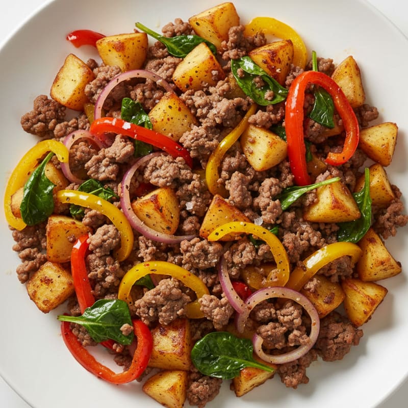 Savory Ground Beef and Potato Skillet