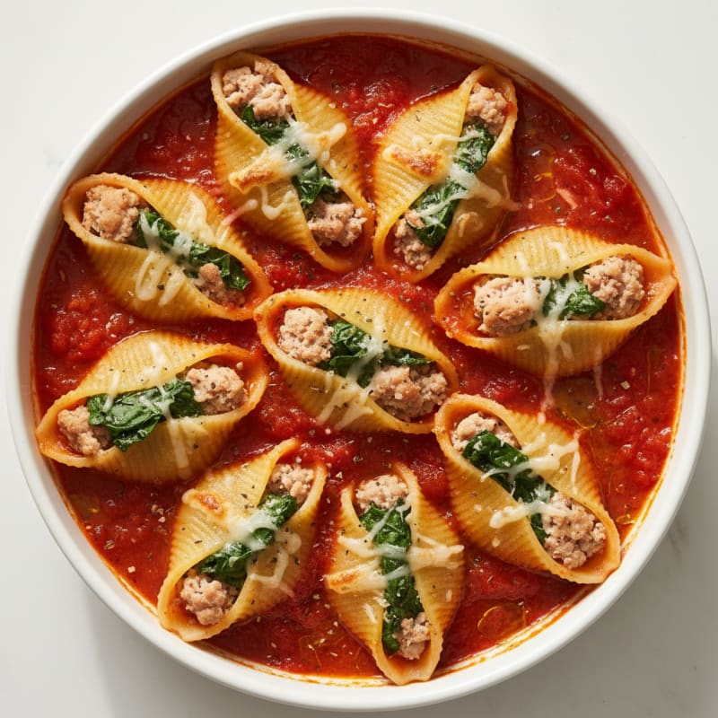 Creamy Ricotta Stuffed Shells with Zesty Marinara