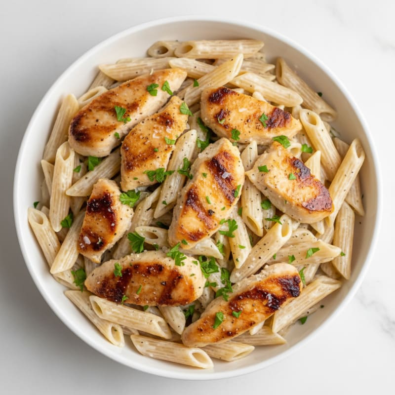 Garlic Parmesan Chicken Alfredo Pasta