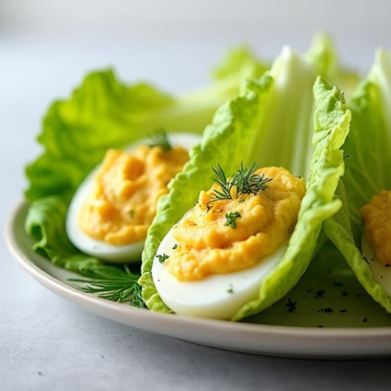 Creamy Dill Egg Salad Lettuce Wraps
