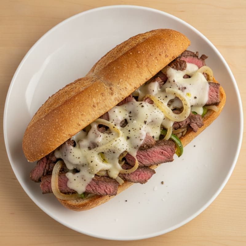 Classic Philly Cheesesteak Sandwich