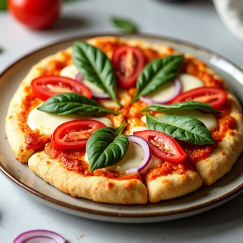 Crispy Buffalo Chicken Pizza with Fresh Veggies
