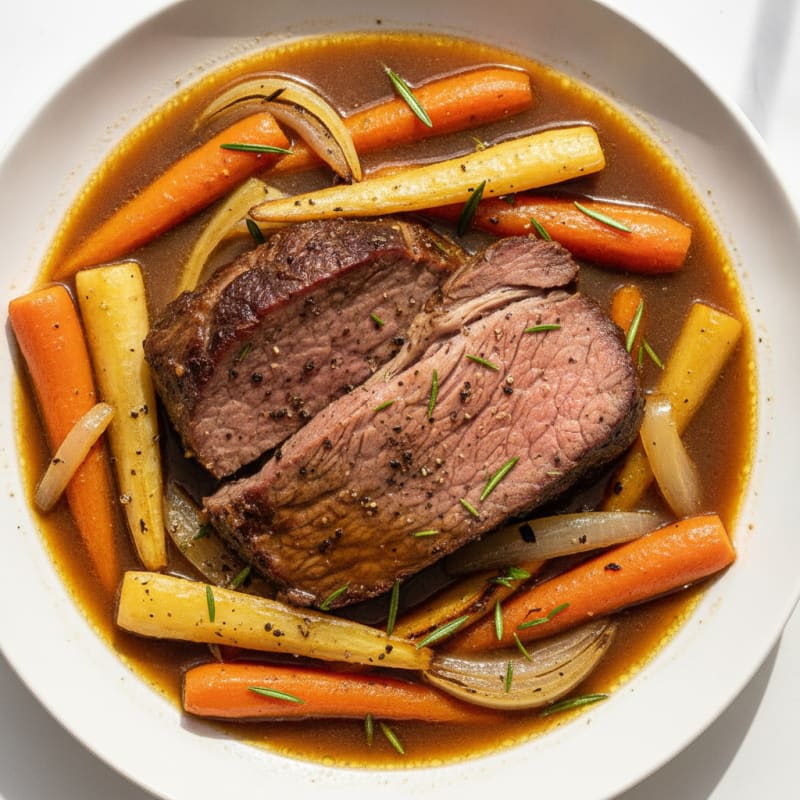 Slow-Cooked Brisket with Root Vegetables