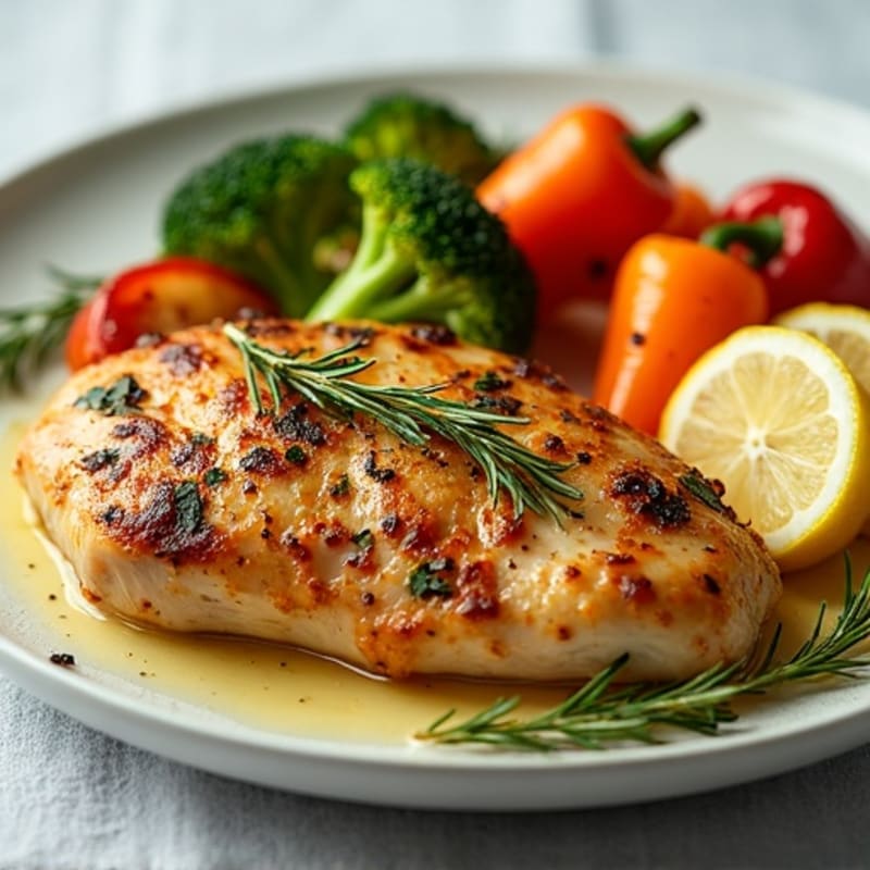 Lemon-Herb Roasted Chicken with Crispy Roasted Vegetables