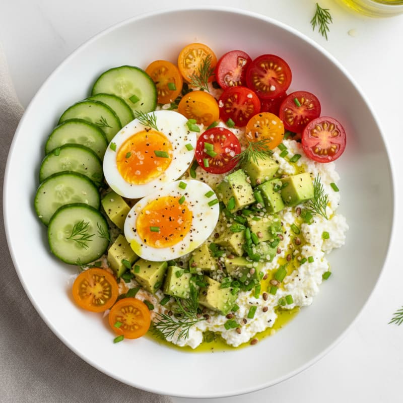 Savory Herb Cottage Cheese Bowl