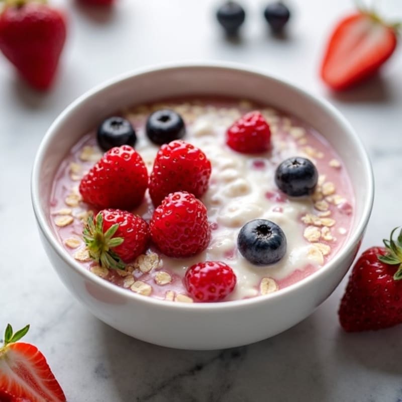 Creamy Berry Overnight Oats with Protein