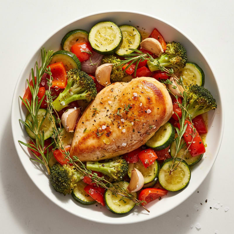 Garlic Herb Roasted Chicken with Vegetables