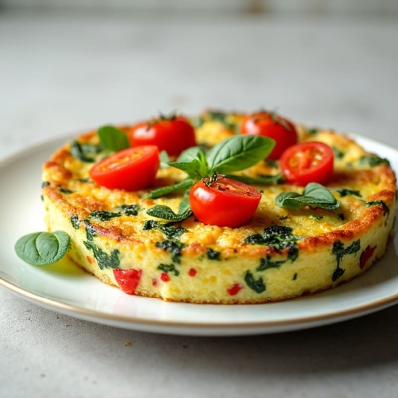 Fluffy Egg and Garden Vegetable Frittata