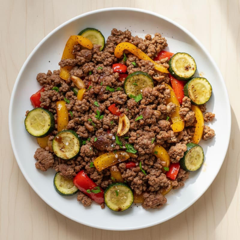Zesty Lean Beef and Summer Vegetable Skillet