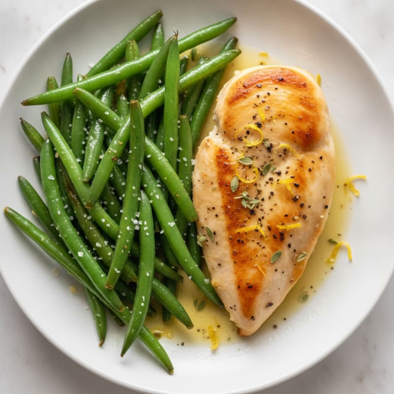 Lemon-Herb Chicken with Roasted Green Beans