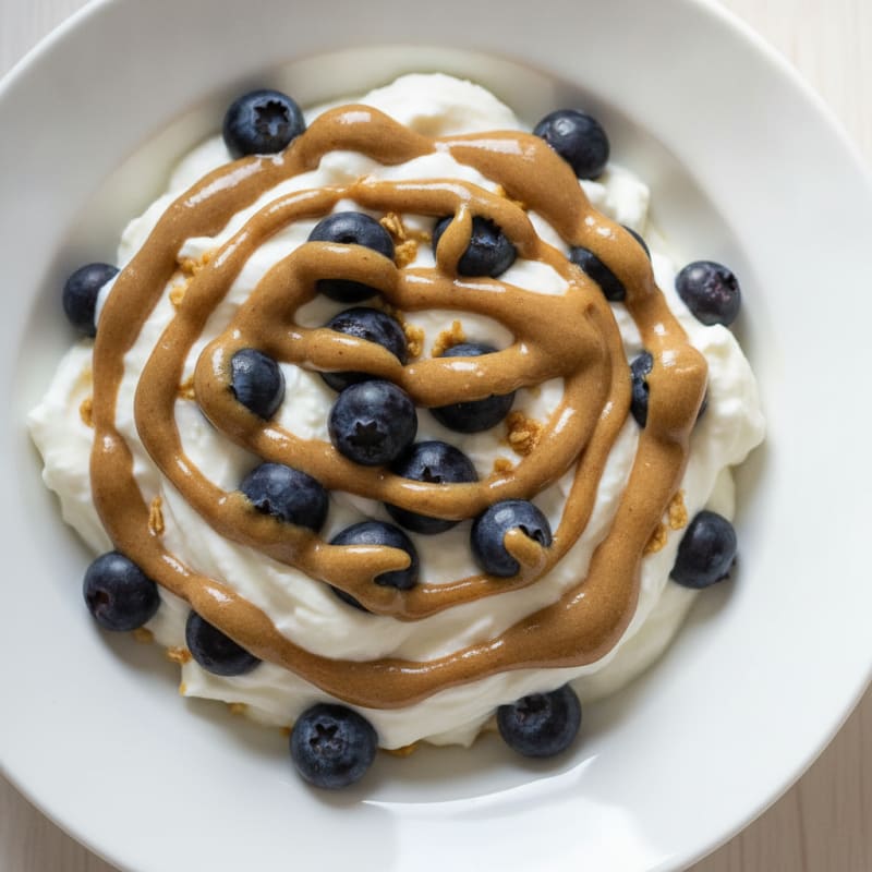 Greek Yogurt Protein Parfait with Almond Butter and Berries