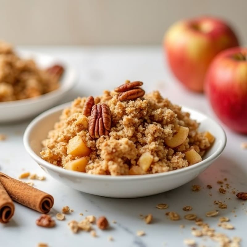 Apple Cinnamon Baked Oatmeal with Crispy Pecan Crumble