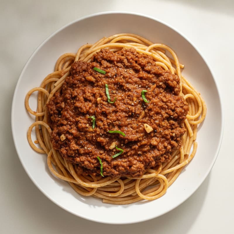 Classic Spaghetti with Savory Meat Sauce