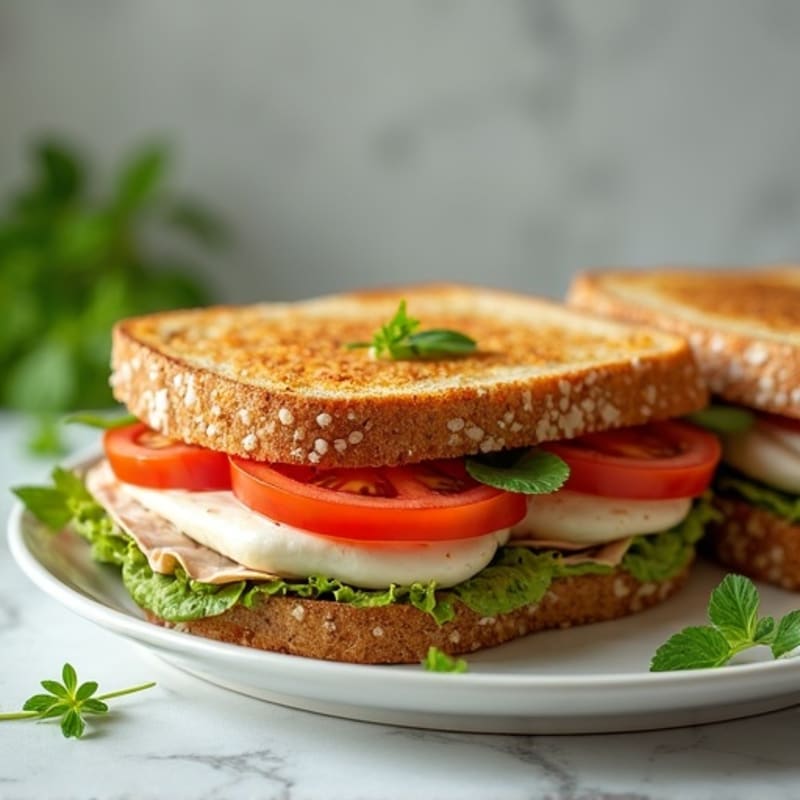 Herb-Pesto Turkey Panini with Fresh Mozzarella