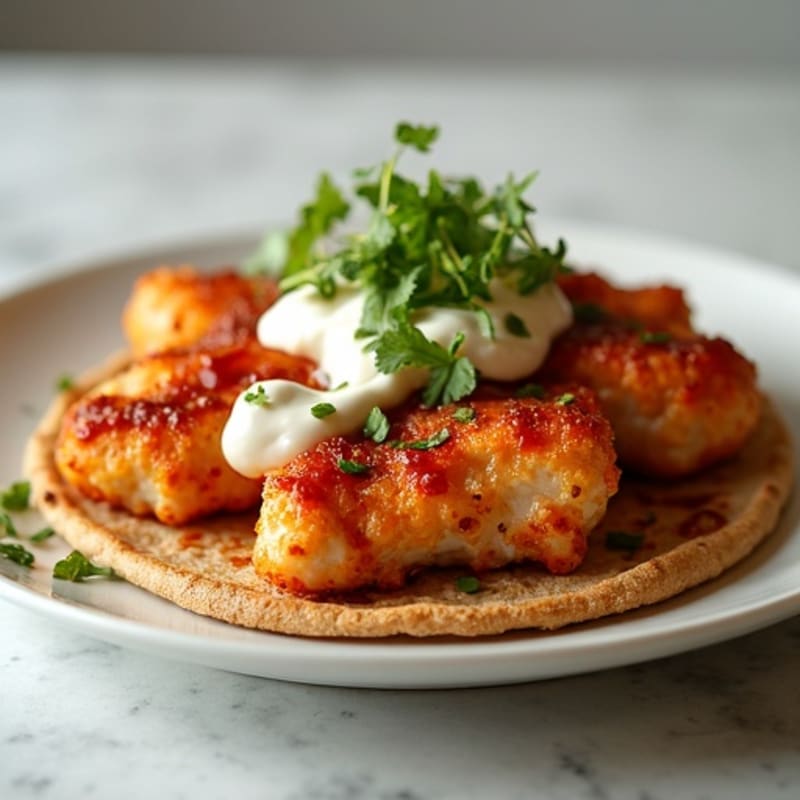 Healthy Crispy BBQ Ranch Chicken Flatbread