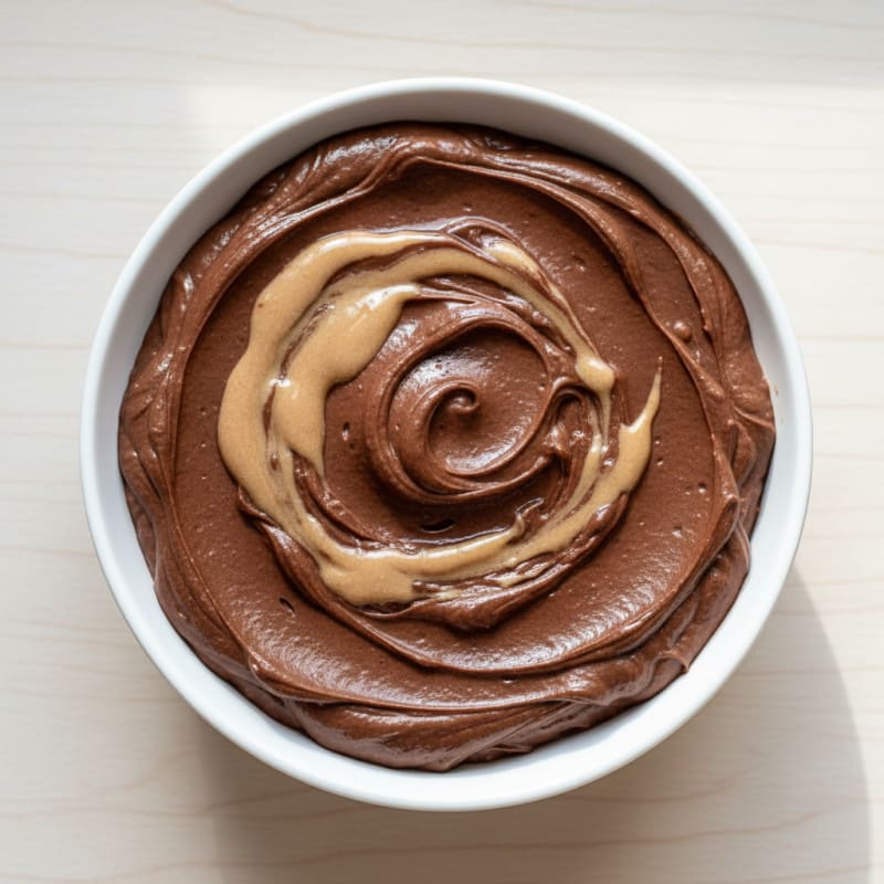 Silky Chocolate Protein Pudding with Almond Butter Swirl
