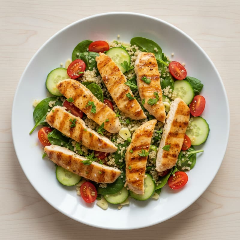 Lemon Herb Chicken and Quinoa Salad