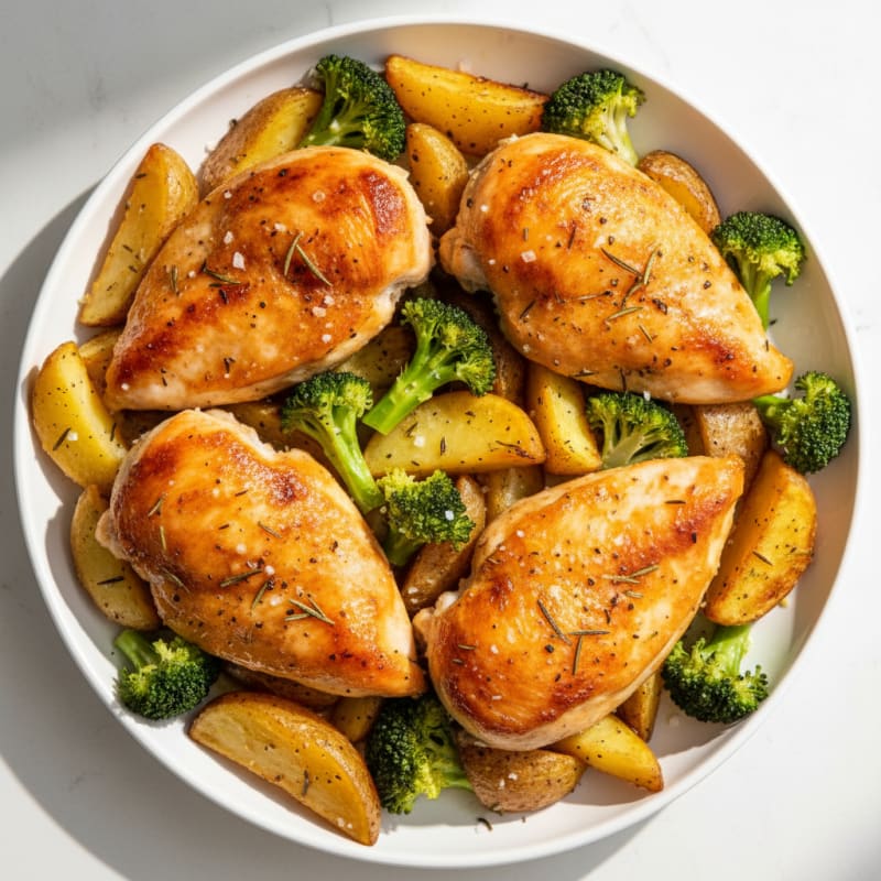 Golden Herb-Roasted Chicken and Potatoes
