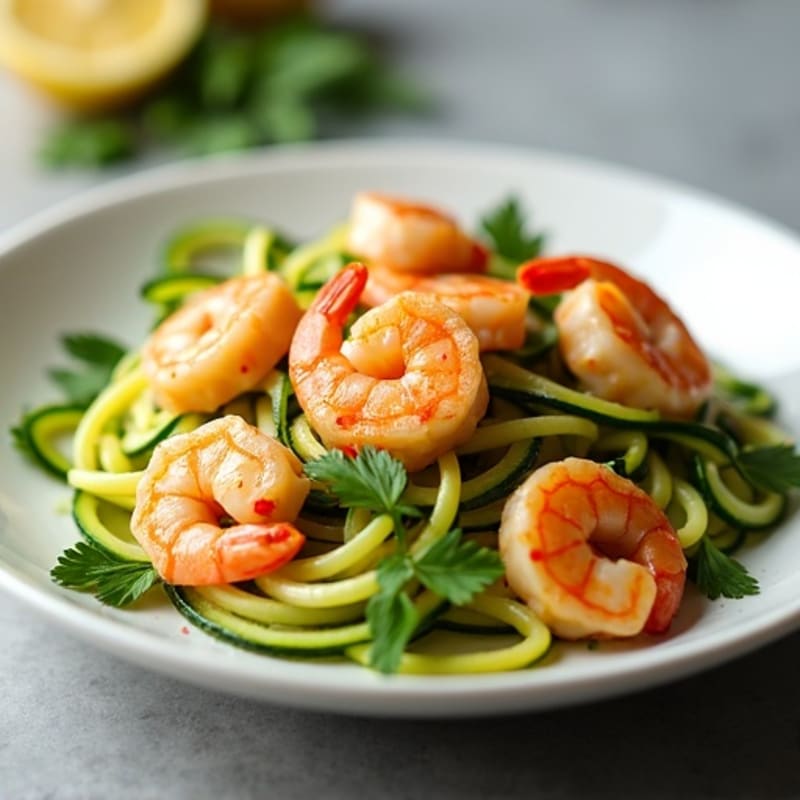 Citrus-Garlic Shrimp with Zucchini Noodles