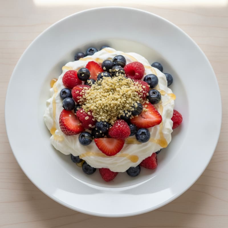 Greek Yogurt Protein Parfait with Mixed Berries