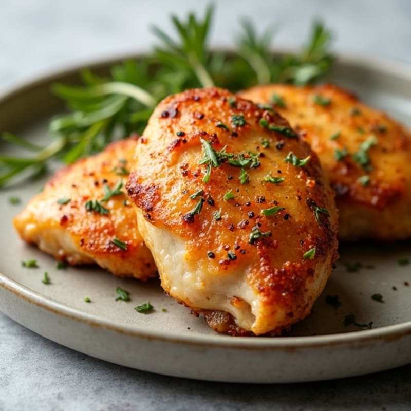 Crispy Herb-Roasted Chicken Thighs with Garlic