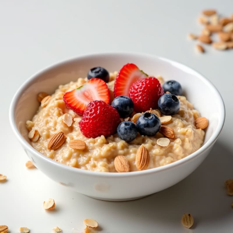 Protein-Packed Vanilla Almond Oatmeal Bowl