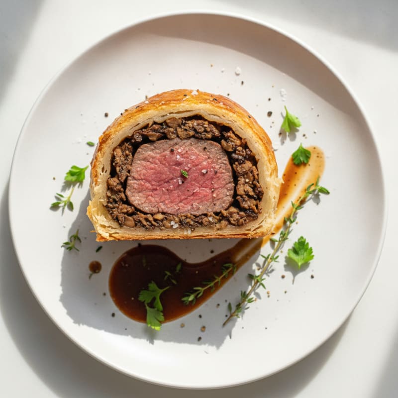 Classic Beef Wellington with Mushroom Duxelles