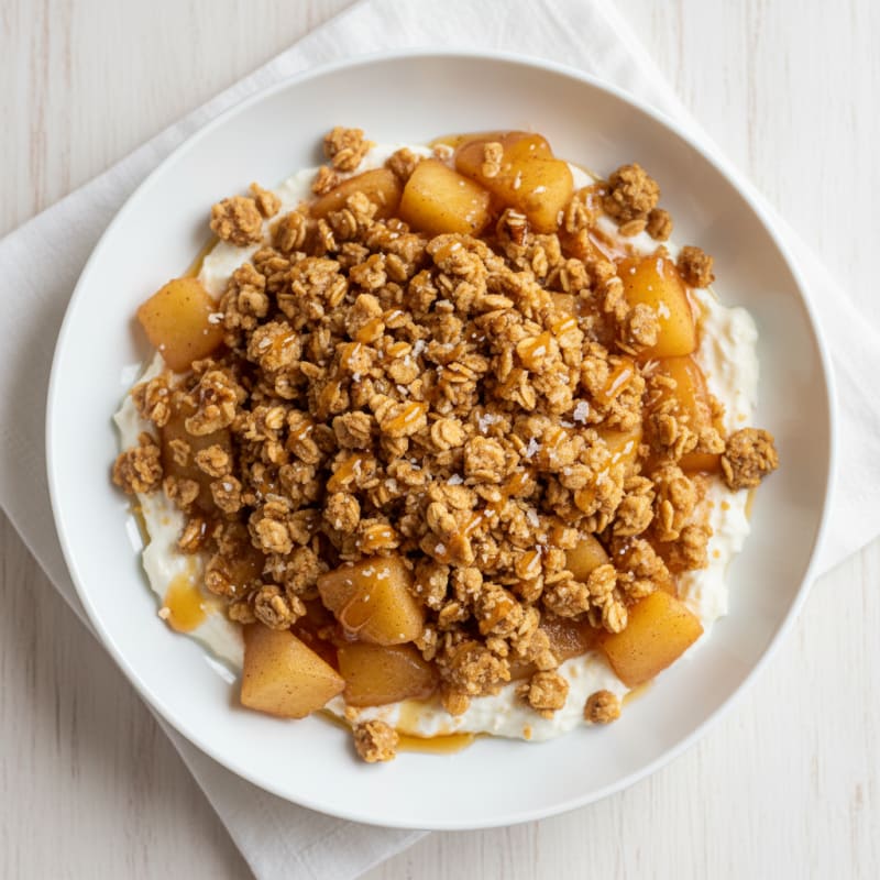 Golden Caramelized Apple Crumble