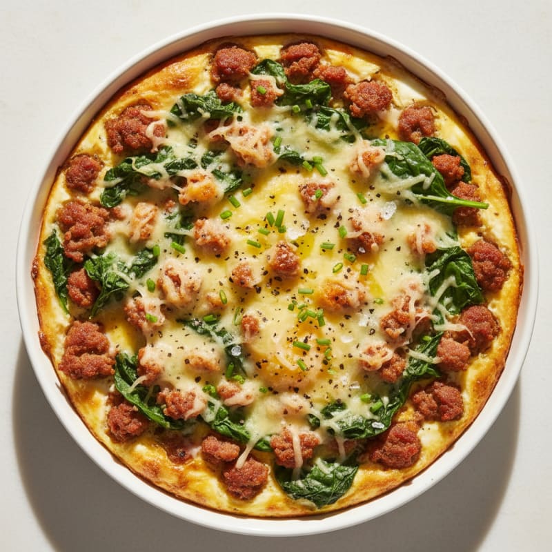 Creamy Baked Eggs with Smoky Chorizo