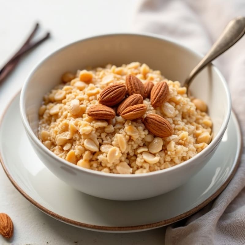 Protein-Packed Vanilla Almond Oatmeal Bowl